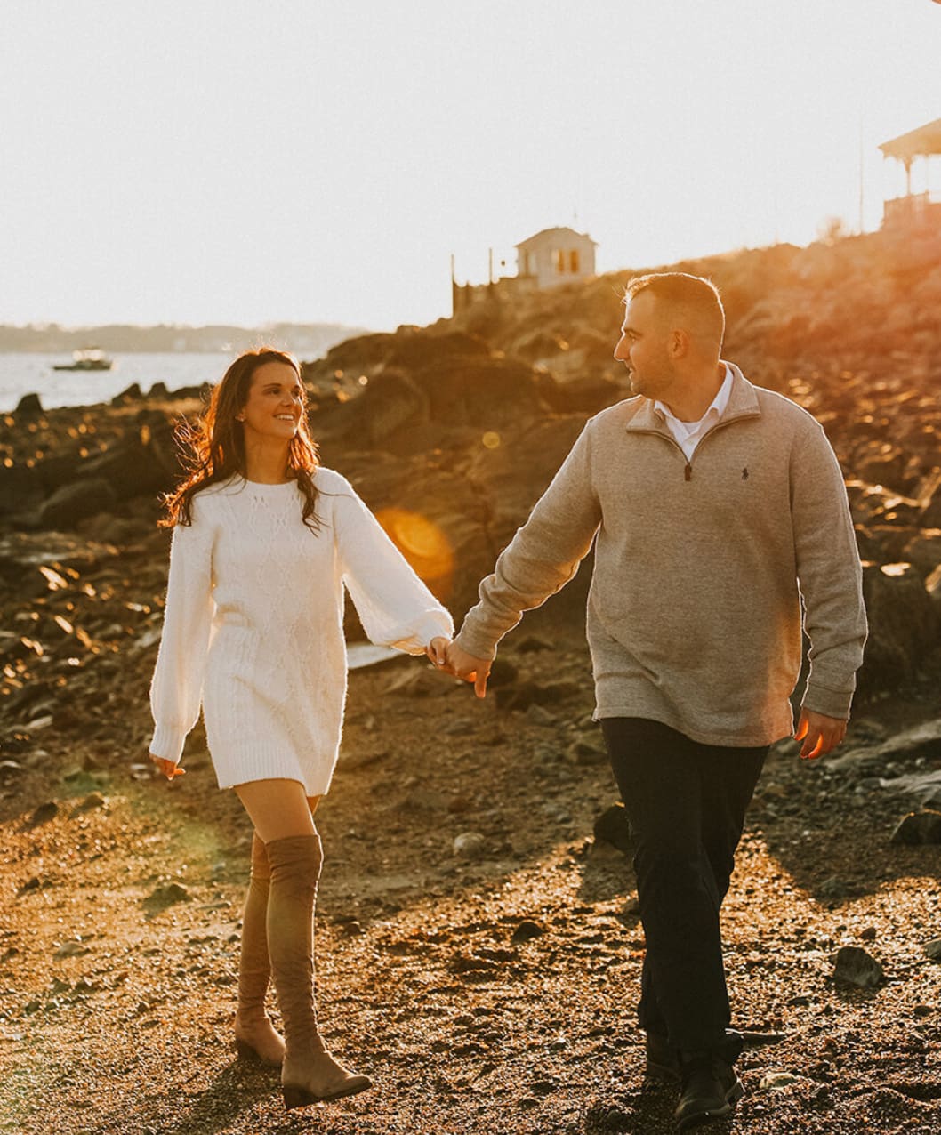 Couple on Beach as Photographed by Mallory's Gallery