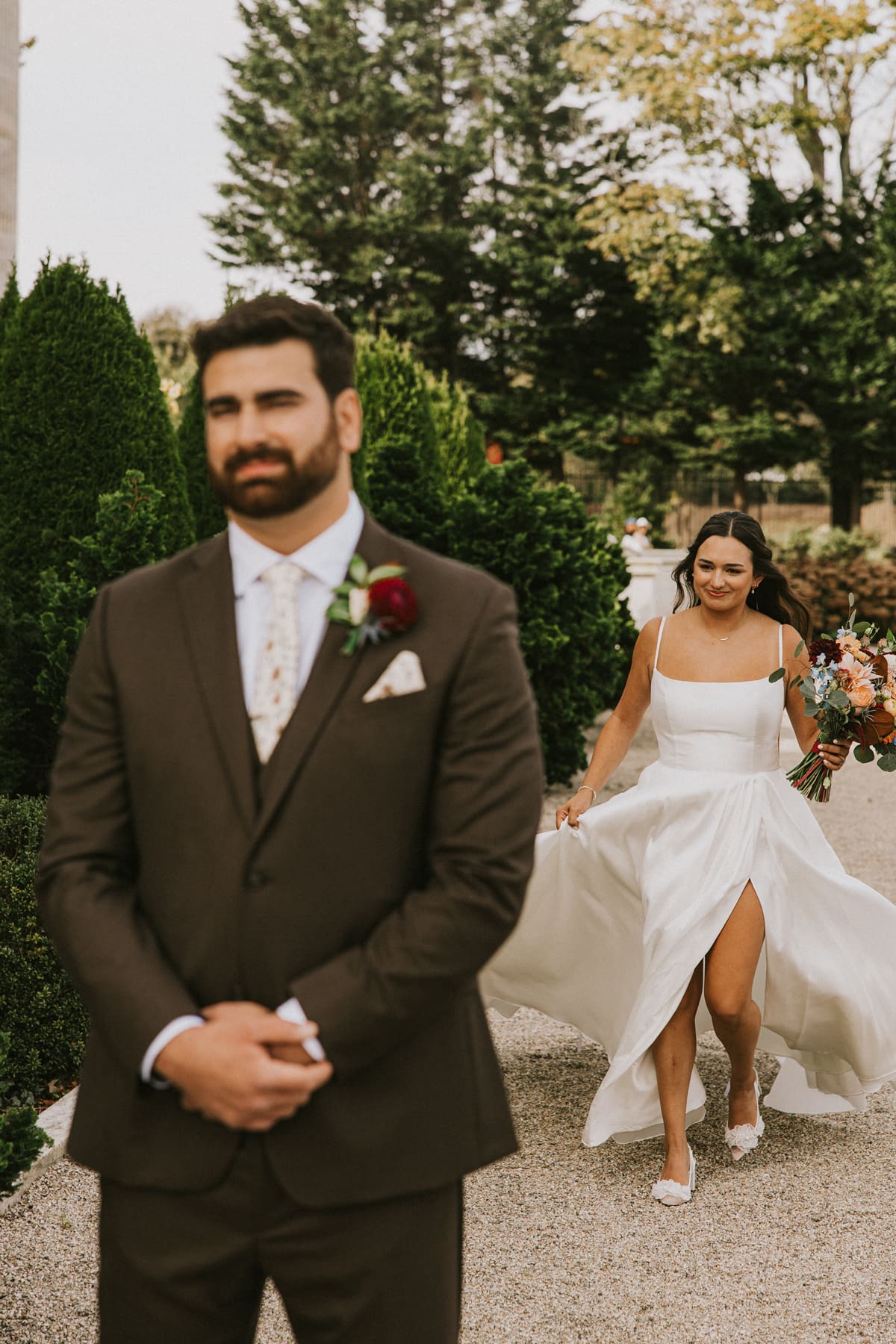 CAptured moments before Couple's first look - as captured by Mallory's Gallery